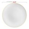 White with Gold Rim Organic Round Disposable Plastic Dinner Plates - 10.25" (120 Plates)